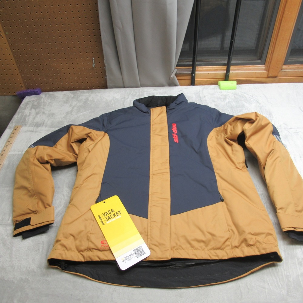 Ski Doo Vasa Jacket Womens Medium Beige Insulated Waterproof Snowmobile $400 NEW